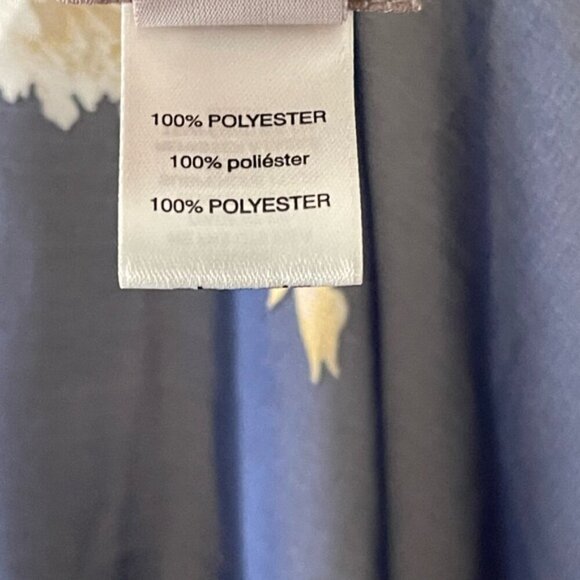 Chico’s Tasseled floral semi-sheer Navy/Cream kimono cardigan Medium open front - Picture 9 of 9